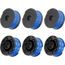 Aorsher - 6er-Pack Black and Decker A6441 1,65 mm 12,2 m Freischneider-Fadenspulen für GL650SB, GL652, GL655, GL650SBK, GL650SZ, GL660P, GL680,