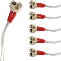 6er-Pack MR16-Lampenfassung, 16-cm-Stecker-Adapter für MR16 GU5.3 Keramik-Halogen-CFL-Glühbirne [Energieklasse A+]