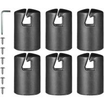 6er-Pack Trampolin-Gehäusestangenkappen, Trampolin-Stangenkappen mit Schraubenschlüssel, passend für Trampolinstangen mit einem Durchmesser von 1,26