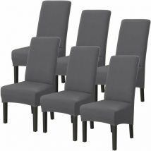 6er-Pack waschbare Stretch-Mikrofaser-Universal-Stuhlbezüge