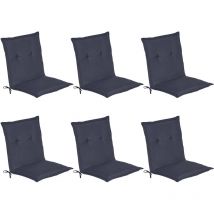6er Set Beautissu Niederlehner Auflage Loft nl 100x50x6cm Dunkelblau