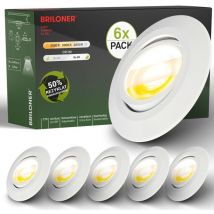 B.k.licht - 6er Set Led Einbaustrahler 230v Led Einbauleuchten Spots Schwenkbar Cts Ra90