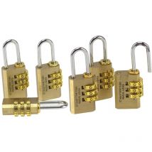 6er Set Reise Zahlenschloss Vorhängeschlösser mit Zahlenkombination Kofferschloss