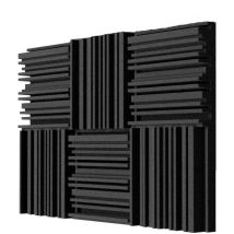 6er-set Schaumstoff-akustikpaneele 30 X 30 X 5 Cm – 3d Hochdichte Schalldämmplatten Für Studio, Büro Und Wanddekoration - Ohne Klebstoffträger