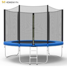 Homemiyn - 10ft Trampoline Extérieur Renforcée 305cm Pour Enfant Adulte Avec Echelle Filet De Sécurité Couverture De Protection