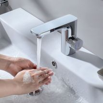 Infrarot Sensor Wasserhahn Bad Automatik Waschtischarmatur mit Zwei Infrarotsensor Einhebelmischer Waschbecken Mischbatterie Badarmatur