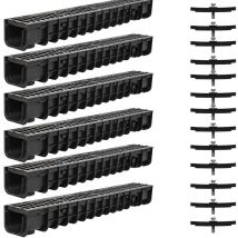 6M Gouttière de drainage Gouttière à fentes Gouttière en fonte Gouttière de sol Gouttière de cour Gouttière de pluie C250