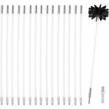 6m Kit de Ramonage Poêle Pellet Réglable Brosse Nettoyage de Cheminée 100mm Conduits 15 Cannes de Ramonage Kit pour Nettoyage du Poêle à Granulés