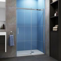 120x195cm 6mm ESG Glas Schiebetür Nischentür Duschwand Duschabtrennung Duschkabine