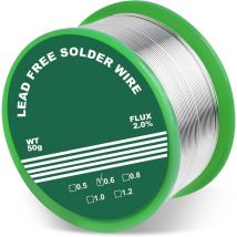 0.6mm Étain de Soudure,50g Etain à Souder,Étain à Souder Avec Flux,Soudure Étain Avec Noyau de Colophane,Fils à Souder Pour Souder des Composants et