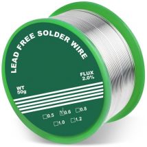 0.6mm Étain de Soudure,50g Etain à Souder,Étain à Souder Avec Flux,Soudure Étain Avec Noyau de Colophane,Fils à Souder Pour Souder des Composants et