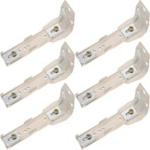 6PCS 11.5cm support de fixation de rail de rideau, accessoires de code de montage latéral de rideau, Code de fixation