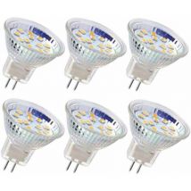 6pcs ampoule led MR11 ampoule de projecteur GU4 ampoules 3W 18LEDs ampoules halogène 20W équivalent non dimmable ampoule led 12V ac/dc pour