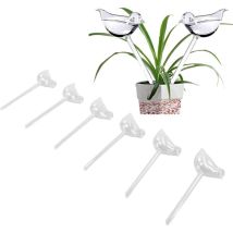 Sjlerst 6pcs Irrigation Goutte À Goutte Kit,abreuvoir Automatique En Forme D'Oiseau Pour Plantes, Dispositif D'Arrosage En Verre Pour Jardin Intérieur