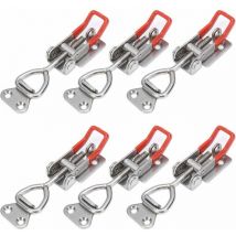 6PCS Loquet a Bascule Fermoir en Métal Grenouillère à Levier Réglables Pour Boîte, Capacité de Charge de 100kg/220lb Loquet Rapide Serrage Capuchon