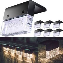 Dazzler - 6PCS olar Deck Lights Fence Post Lights Outdoor Lighting Garden Decorative - Permanent On All Night