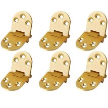 Ahlsen - 6pcs Plat Porte Cabinet pliable Charnières Tanble,Table machine coudrecharnière Flip pliable Alliage zinc,Flip Top Charnière avec,gold