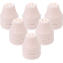 6pcs quatre trous cordon pendentif blanc bois cloche rideau accessoires, plastique pendentif cordon pendentif pendentif
