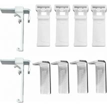 6Pcs Support de Serrage pour Rideaux Enrouleurs 6 Pièces sans percer Support de Serrage Store Enrouleur Duo pour Store Enrouleur pvc Fenêtre en Bois