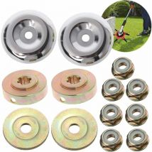 6PCS Tête de Débroussailleuse Universelle Accessoires avec 7PCS Ecrous de Fixation Tête de Coupe Bordure pour Débroussailleuse Stihl