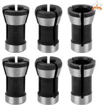 6pcs Tête De Mandrin De Collet, Adaptateur De Mandrin Accessoires Pour Perceuses Mandrin à Pince Mandrin De Fraiseuse Accessoires De Menuiserie 6mm