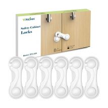 6PièCe(blanc)Securite Placard Enfant , Bloque Porte BéBé, SéCurité Placard BéBé, Protection Bebe pour Porte Placard FenêTre RéFrigéRateur Tiroir,