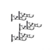 6Pièces Tringle à Rideau en métal Robuste, Support de Tringle à Rideaux, Double Tringle à Rideau Pole Holder, Support Rideau, Support de Tringle à
