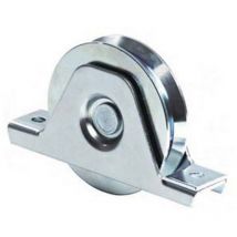 Comunello - 6PZ ruota cancelli gola v supporto inferiore ART.335 - MM.100 supporto MM.155