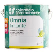 6PZ smalto all'acqua 'omnia' lt. 0,750 bianco satinato