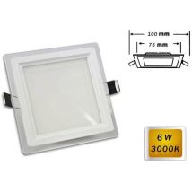 Trade Shop Traesio - Trade Shop - Pannello Led Slim Incasso Bordo Vetro Quadrato 6w Luce 6500k 4000k 3000k P-75eq -