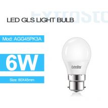 6W led Ball Bulb B22, 6500K, Pack of 3