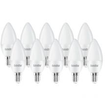 6W LED Candle Bulb E14,3000K, Warm White (Pack of 10)