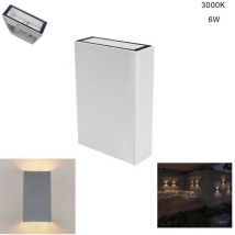 6w Led-Wandleuchte Ip65, Modern, Doppeltes Licht, Warm 3000k, 21343