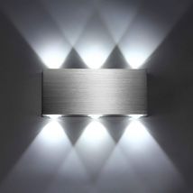 Stoex - 6W Led Modern Wall Light Up Down Wall Light Aluminum Wall Lights For Living Room Bedroom Corridor, Cold White
