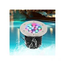 6W Spot led Encastrable Extérieur,RGB Projecteur de Piscine IP65 Étanche Inoxydable Lumière Souterraine pour Jardin Étang Piscine Terrasse