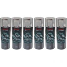 6x Baufix Chrom Silber Effektlack Lackspray 400ml Farbspray Sprühdose Spraydose