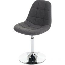 Mendler - 6x chaise de salle à manger Cascina, fauteuil pitovante, chrome - tissu gris clair