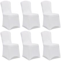 Detex 6x Coprisedie eleganti elasticizzati per matrimoni feste eventi bianco
