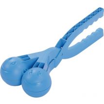 Tresice France - 6x Doppel - Schneeballformer 7cm Schneebälle formen Form Smiley Spielzeug Winter blau