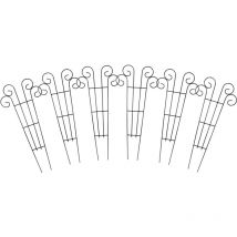 6x Metall Blumenspalier 62x28cm Rankhilfe Blumenstütze Rankgitter Kletterhilfe