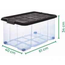 8x Novaliv Aufbewahrungsbox 8x Aufbewahrungsbox, 8x Deckel, 32x Rollen