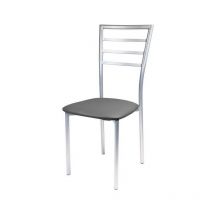Casa Collection - Chaise violette en pvc gris.