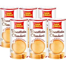 6x San Carlo Fette Biscottate Olandesi Dorate, Friabili, Croccanti 6x125gr