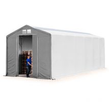 6x12m hangar Toolport pvc 850 n, h. 3,6m avec porte coulissante et fenêtres dans le toit