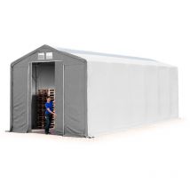 6x12m hangar Toolport pvc 850 n, h. 3m avec porte coulissante et fenêtres dans le toit