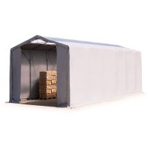 6x12m hangar Toolport pvc 850 n, h. 4m avec portes à fermeture Eclair et fenêtres dans le toit