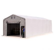 6x16m hangar Toolport pvc 850 n, h. 3m avec porte actionnée par traction