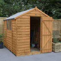 Forest - 6x8 Wooden Apex Overlap Dip Treated Garden Shed