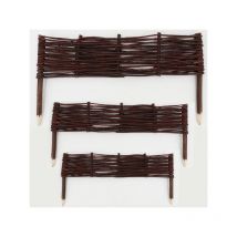 7 bordures de lit en saule 10x60cm i bordure de lit / clôture en saule pour bordure de lit bordure de pelouse clôture de lit