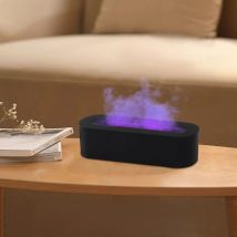 Gojoy - 7-Flamme led Lumière Humidificateur Arôme Diffuseur feu humidificateur huile diffuseur noir